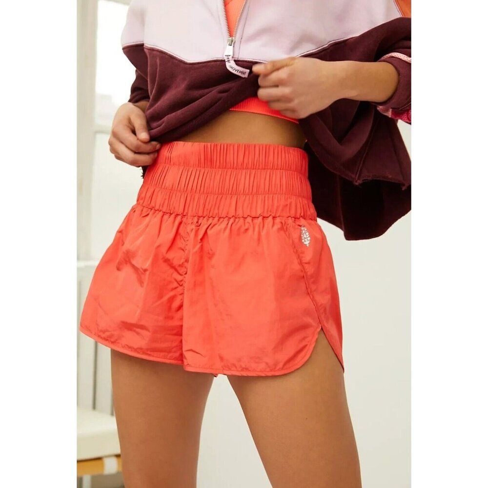 Free People Movement -Way Home Short Bright Orange Womens LG